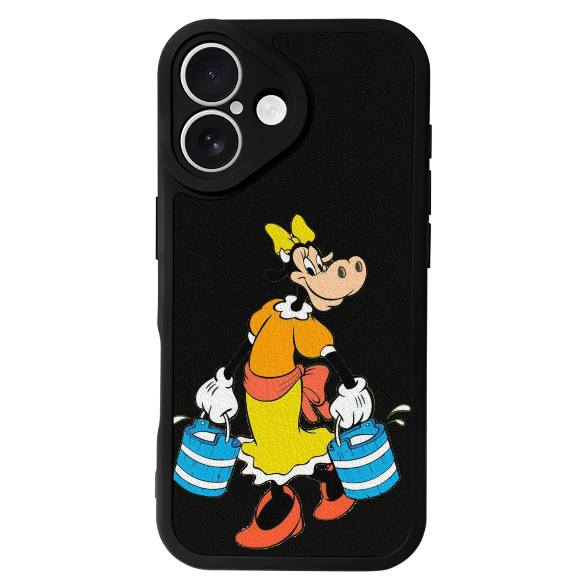 （画像用） ミッキーマウス Mickey Mouse 【iPhone 16シリーズ対応】シリコンスマホケース（レザー調） 材質：シリコン